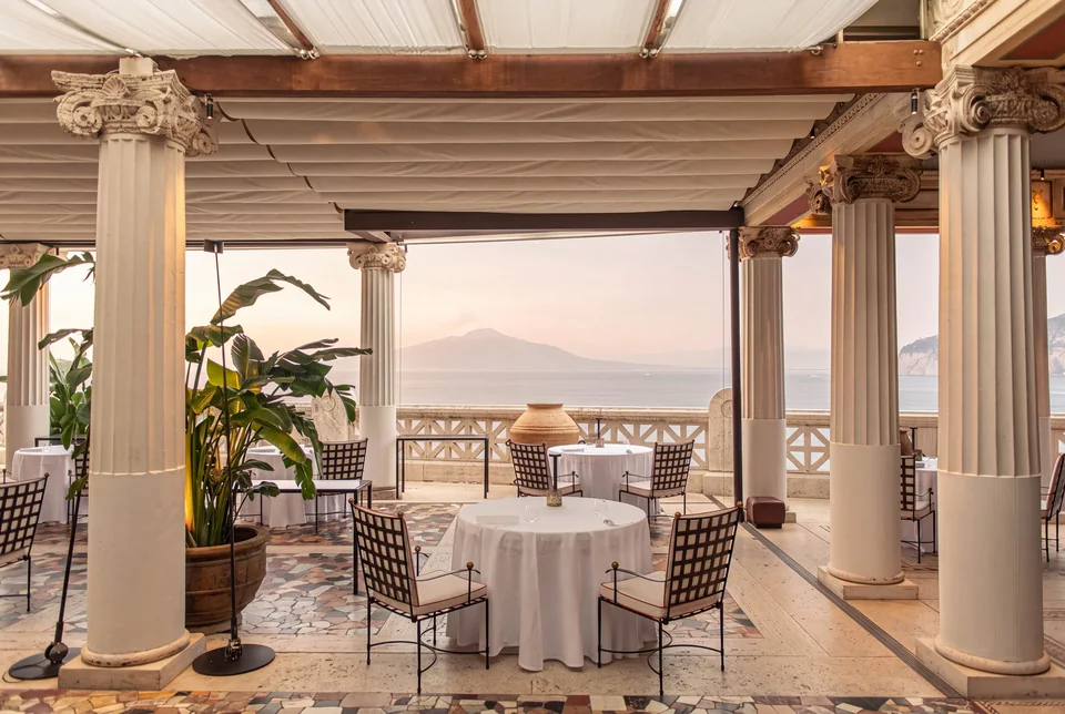 Bellevue Syrene: la terrazza affacciata sul Golfo