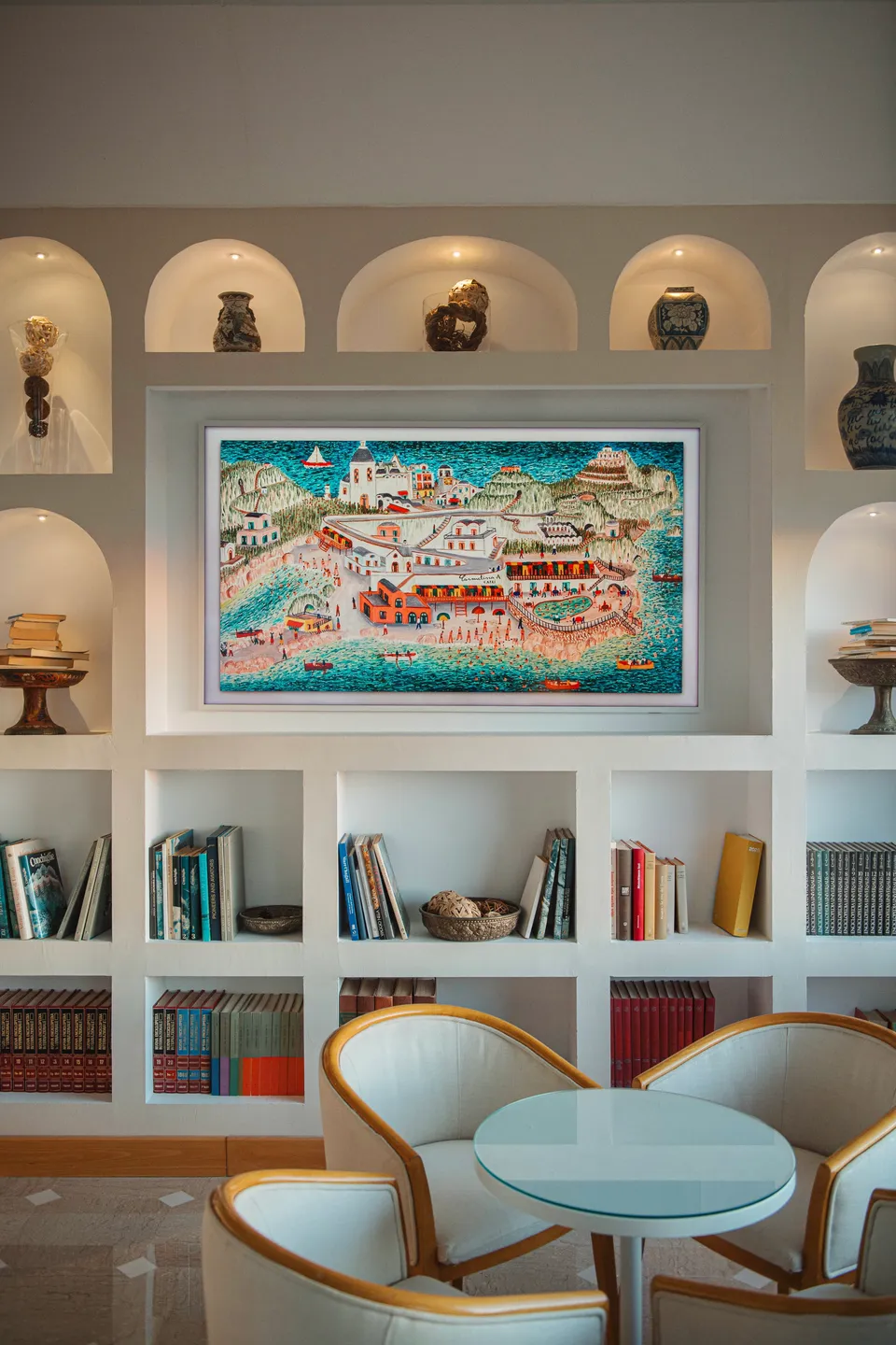 Grand Hotel Aminta — Il salotto e la libreria