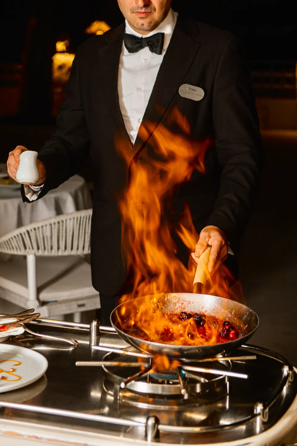 Grand Hotel Aminta — Il servizio flambé